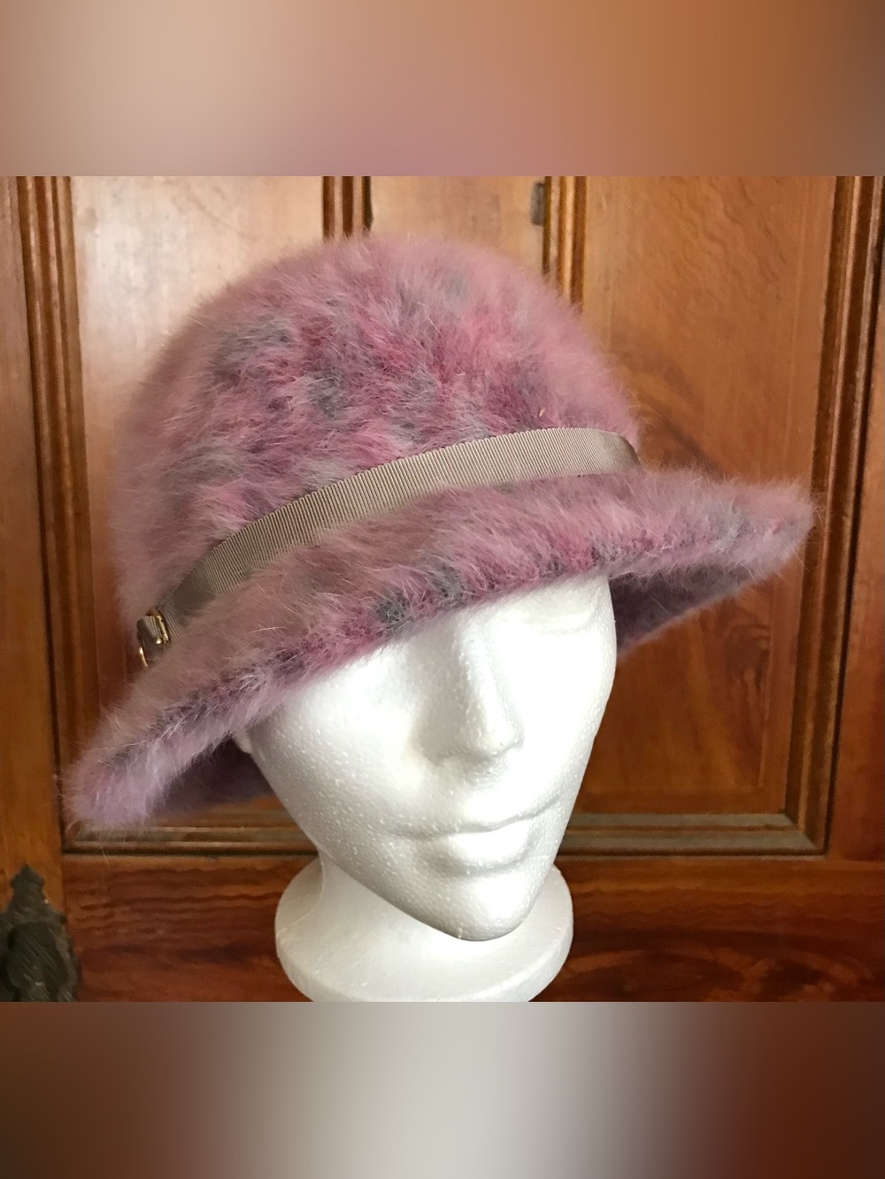 Vintage Mauve Beaver Felt Fuzzy Boho Hippie 20's-30's-inspired Hat